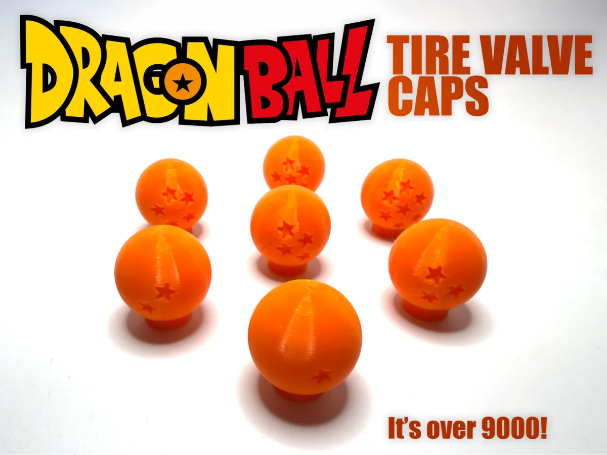 Dragon Ball Tire Valve Caps 3D printed — Schnapps Caps Australia