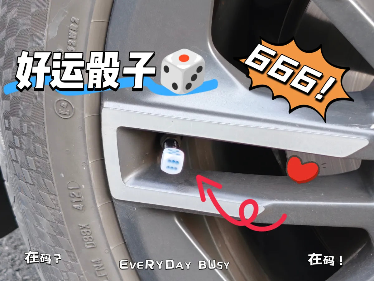 Lucky Dice Valve Caps for Tesla Xiaomi AITO Li Auto NIO BYD Mercedes-Benz Audi BMW Toyota