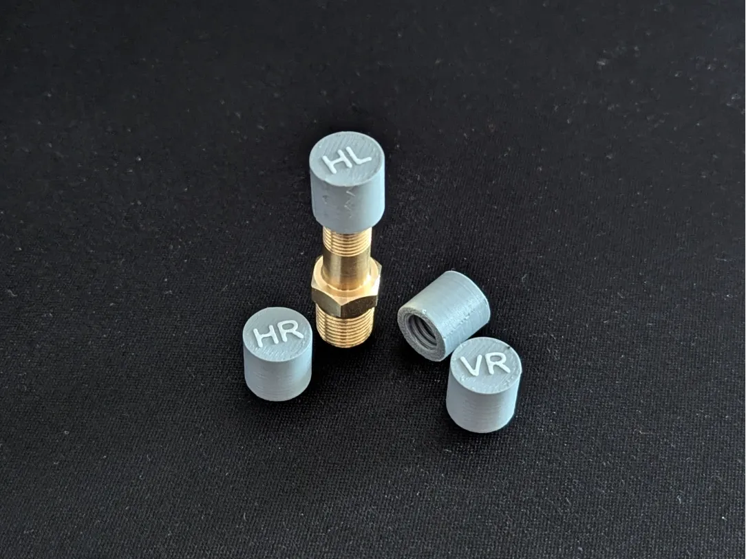 Valve caps for vehicles with labeling 3D printed — Schnapps Caps Australia