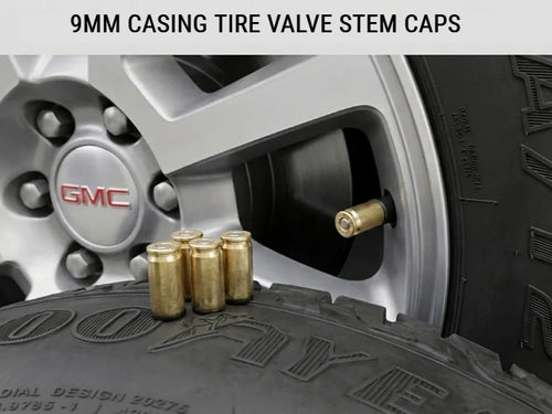 9mm Shell Casing Tire Valve Stem Caps 3D printed — Schnapps Caps Australia