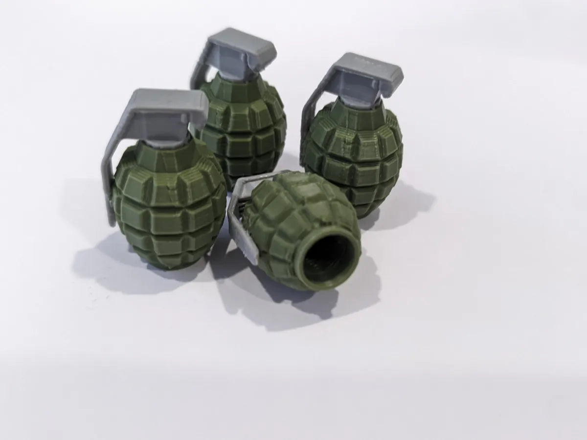 Grenade Tyre Valve caps 3D printed — Schnapps Caps Australia