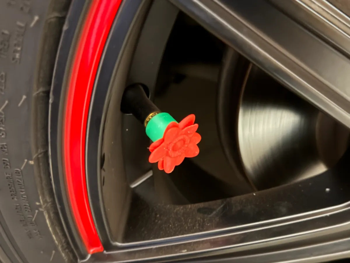 Flower Tire Valve Cover for Car or Bike 3D printed — Schnapps Caps Australia