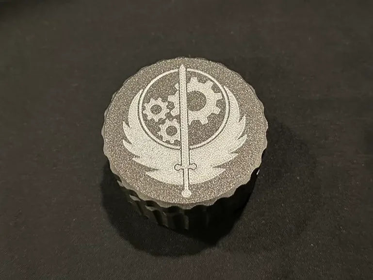 Brotherhood Of Steel Threaded Container - Fallout 3D printed — Schnapps Caps Australia